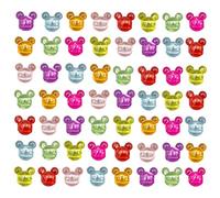 Acrylic Beads, 220 Mouse Head Beads Transparent Pony Bead,12mm Pastel Cartoon Spacer Bead Cute Loose Bead Bulk for DIY Necklace Bracelets Headwear Phone Lanyard Crafts Making Hair Accessories