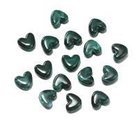 Acrylic Beads, 50 pcs 8mm Acrylic Heart Imitation Stone Spacer Beads for DIY Jewelry Making Multicolor(Dark Green)