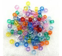 Acrylic Beads, 50 pcs 8x6mm Acrylic Spacer Beads Multicolor for Jewelry Making DIY(101)