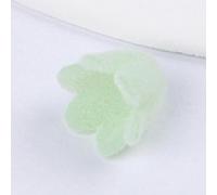 Acrylic Beads, Bell Orchid 11mm Acrylic Velvet Covered Wool Felt Beads Multicolor Pack of 20 pcs(Light Green)