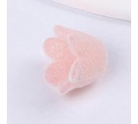 Acrylic Beads, Bell Orchid 11mm Acrylic Velvet Covered Wool Felt Beads Multicolor Pack of 20 pcs(Pink)