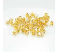 Acrylic Beads, Bicone Glass Spacer Beads for DIY Jewelry Making Multicolor 4.0mm 200 Pcs(Jonquil)