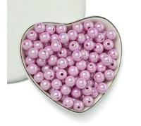 Acrylic Beads, Multicolor Acrylic Round Spacer Beads 6-10mm for DIY Jewelry Making, Pack of 50-100pcs(Purple,6mm-100pcs)