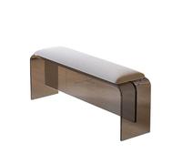 Acrylic Bedroom Bench with Soft Entryway Shoe Stool Transparent Design for Versatile Decor 100x30x45cm Ideal for Home Fur