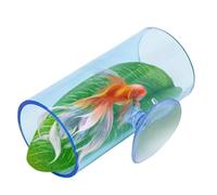 Acrylic Betta Fish Tube Tunnel - Durable Resting Tube with Soft Leaves Pad | Multifunctional Betta Fish Tank Decoration for Aquarium Enrichment and Hideaway Shelter