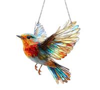 Acrylic Bird , Acrylic Hummingbird Window Pendant, Colourful Hummingbird Acrylic Wall Hanger, 2D Wall Art, Bird Wall Decoration for Home, Garden, Patio, Living Room, Bedroom