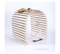 Acrylic Bird Cage Portable Flight Cages Round Easy to Clean for Parrot Small Birds Cockatiels Parrot Cage for indoor Outdoor(L)