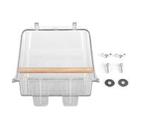 Acrylic Bird Feeder Parrots Automatic Hanging Feeding Food Bowl Bathtub, Pet Supplies Tool Accessory for Birds, Durable Lightweight Mount Structure with Screw Kit for Internal and (food bowl)