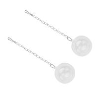 Acrylic Bird Feeding Ball Hanging Feeder 2pcs White