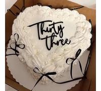 Acrylic Black Thirty 33rd Cake Topper,33rd Birthday Party Decorations - Funny Thirty three Years Old Birthday Party Supplies