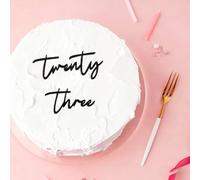 Acrylic Black Twenty Three Cake Topper,Happy 33rd Birthday Cake Decoration for He&She,Funny 33 Party Decorations for Wedding Anniversary Party Photo Booth Props