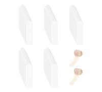 Acrylic Blank Bookmarks - 100 Pieces Clear Acrylic Bookmarks with 2 Rolls of Ribbon - Decorative Blank Bookmarks - for Teachers, Workshop, School, Daily Office, D