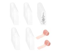 Acrylic Blank Bookmarks | Reading Tag - Transparent Bookmarks with 2 Rolls Ribbon,for Reading Lover Craft Home Library Study Projects Graduation