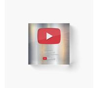 Acrylic Block *Send me a Message* Youtube Award Plaque with the Creator Streamer follower play Button for Channel Cube Art Prints Gifts 6 x 6 inch