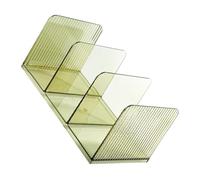 Acrylic Book End For Shelves 3 Compartments Bookend Desk Books Stopper Magazine Stand Space Saving Desktop Organiser Office Desktop Storage Shelf