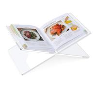 Acrylic Book Holder 11 x 6.5 x 6 in Open Coffee Table Book Display, Clear Acrylic Book Holder for Cook Books, Guest Books, Magazines