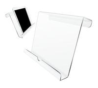 Acrylic Book Holder,Book Reading Stand - Clamp Bracket Rack Attachment Mount for Steppers Gym Work Fitness Exercise Bikes Study