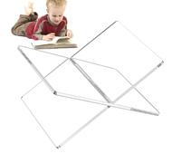 Acrylic Book Holder | Functional Clear Extra Thick Acrylic Book Display Stand | Cro-ss Frame Acrylic Book Holder - for Cookbook, Magazines, Textbook, Art Book, Kitchen Counter, Coffee Table
