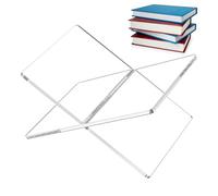 Acrylic Book Holder - Functional X Shaped Book Stand with Rounded Corners, Open Reading Books Stand, Holder for Displaying Recipe, Picture, Bibles, Textbooks, Art Books