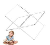 Acrylic Book Stand - Clear Book Holder | Recipe Stand Image Display | X-Shaped Open Bookshelf Siasta | Cross Frame for Books, Newspapers, Magazines, Books, Bible