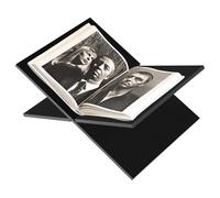 Acrylic Book Stands - Black Cross Frame Acrylic Book Holder for Reading and Display, Space-Saving, Perfect for Art, Bible, Cookbook, Easel, Magazine