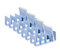 Acrylic Bookends - Clear Scrapbook Paper Storage | Bookshelf Filing Rack | Desktop Shelf Acrylics Sorter Bookend Suitable For Officce Desk Organization Book File Folder Display Home School Use