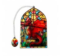 Acrylic Bookmark in Elegant Stained Glass Dragon Motif Lightweight Construction for Page Marking Suitable for Students Teachers Fantasy Fiction Fans Journal Keepers, Style to 4