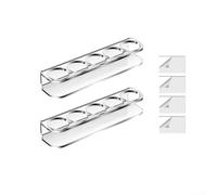 Acrylic Bottle Stand Organizer Clear Tier Shelf for Kitchen Countertop Rack Display Small Bottles Syrup Holder Coffee Bar Accessories Transparent Storage Solution Compact Design Easy Clean