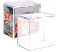 Acrylic Box, Display Case for Booster Box, Transparent Acrylic Display Boxes, Stackable Booster Box Case Protector with 8mm + 5mm Ultra Thick Acrylics and Magnets Lid