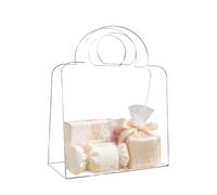 Acrylic Box with Handle - Small Clear Handbags for Treats - Clear Party Gift Bags | Wedding, Birthday, Valentine's Day, Easter, Christmas,