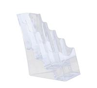 Acrylic Brochure Holder Brochure Display Stand for Magazines Booklets School A6 4 Tier Clear