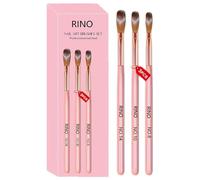 Acrylic Brush, Nails Kolinsky, Extension Manicure Session, 3 Pieces Powder Application, Nail Tools For Nail Engraving, Home And Salon Use, 7.87x2.36x0.79 Inches