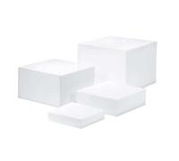 Acrylic Buffet Riser Stands - White 8pcs Set