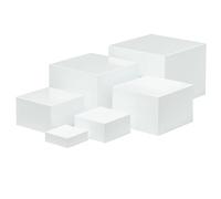 Acrylic Buffet Risers Set - 6Pcs Food Stands for Party Display Dessert Table Decor Event Buffet Risers Clear Acrylic Stands for Catering and Celebrations