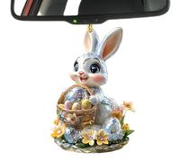 Acrylic Bunny Ornaments, Easter Bunny Pendants | Flat Decorative Rabbit Embellishment, 2D Acrylic Decoration for Spring Party Home Decoration