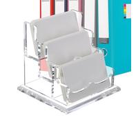 Acrylic Business Card Holder, Clear Name Card Display Stand, Multi-Slot Desktop Organizer, Durable Transparent Design, Easy Access Storage, for Offices, Reception Areas, Meeting Spaces