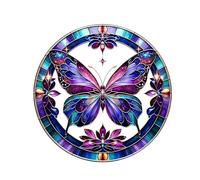 Acrylic Butterfly Sun Catcher - 20x20cm Colorful Garden Decor Hanging Ornament for Windows, Outdoor, Patio - Light Reflecting Stained Glass Style Art