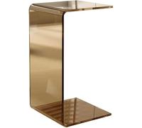 Acrylic C Shaped End Table - Minimalist Nordic Design, Small Space Snack Table, Modern Furniture Accessory