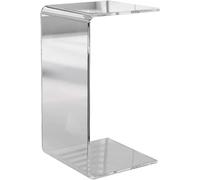 Acrylic C-Shaped Side Table, Minimalist Clear End Table for Living Room, Light Luxury Rectangle Snack Table for Small Spaces, Modern Corner Furniture