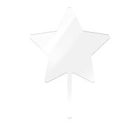 Acrylic Cake Clear Personalized Birthday Wedding Anniversary Toppers Various Shape Disc 10 Sheets Birthday For Women Personalized Clear Acrylic