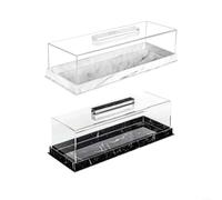 Acrylic Cake Display Stand 14x5in Transparent Lid(White)