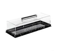 Acrylic Cake Display Stand Rectangular Black Marble(Black)