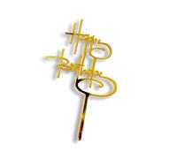 Acrylic Cake Topper Happy Birthday Gold Letters Party Decoration Baking Design Idea