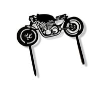 Acrylic Cake Topper Happy Birthday Racing Bike Black Motorcycle Cake Decoration Party