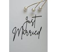Acrylic Cake Toppers Just Married - Purple Mirror Acryl Decorations
