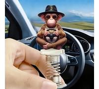 Acrylic Car Accessories and Creative Cool Spring Decoration of Gangster Monkey with Scale Design, Suitable for Car, Home Furniture, Desk and Bicycle