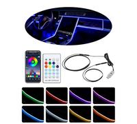 Acrylic Car LED Interior Lights, 110cm 146 LEDs RGB Ambient Lighting Strip with 16 Million Colors, APP & Remote Control, USB Powered Music Sync Interior Lights for Car Decorations, Gifts for Men Women