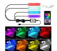 Acrylic Car LED Interior Lights, 170cm RGB Ambient Lighting Car Strip with 8 Colors, RGB Atmosphere Light, USB Port APP Control, Music Soundactivated, Car Ambient Lights Kit Decorations for Men Women