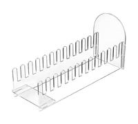 Acrylic Card Display Stand - 27x13x8.5cm, Transparent Greeting Card Organizer, 12 Tier Durable Stand, Clear countertops Rack | Practical Acrylic Holder for Postcards Brochures Cafe Office Showcase