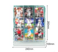 Acrylic Card Display Stand With Three Shelves To Organize Collections Of Sports And Baseball Cards, Providing Clear Visibility And Quick Access To Each Card(transparent)